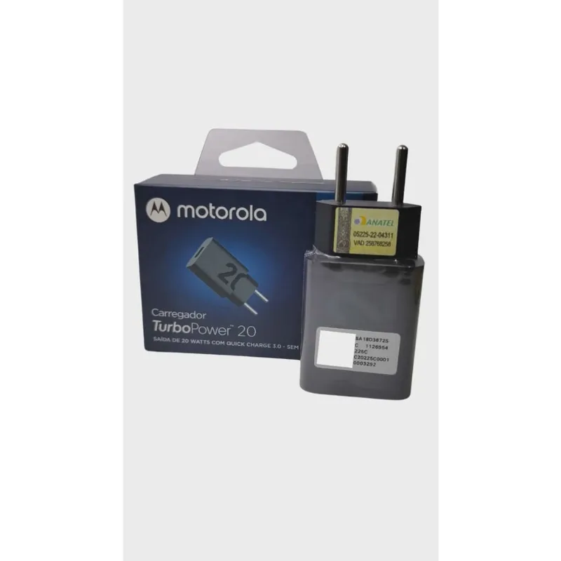 Carregador Fonte Turbo 20W - Autorizada Motorola