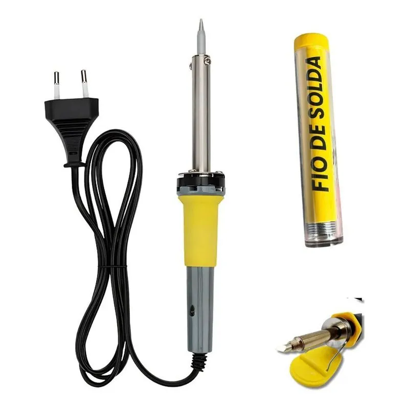 2x Kit Ferro De Solda Profissional Soldador 60w + Estanho