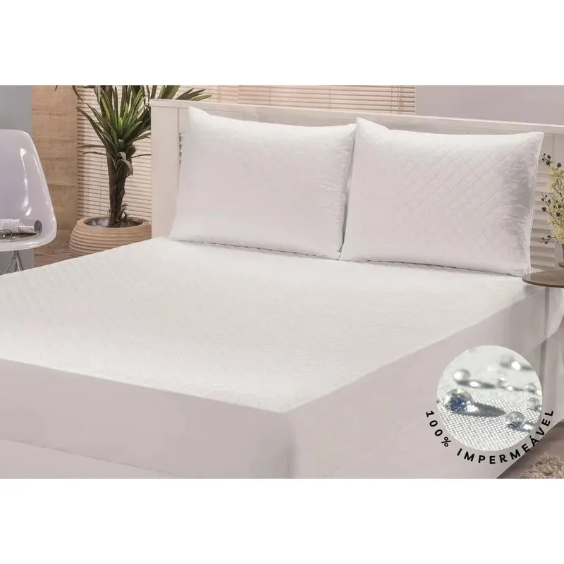 Top Capa Colchão Casal 188 X 138 X 28 Impermeável C/z Branco