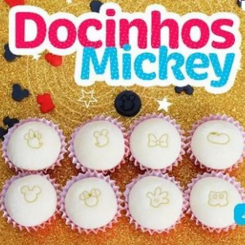 5x Kit Carimbos Mickey E Minnie Blue Star Marcar Docinho Cor