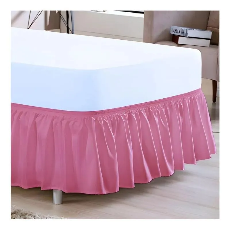 Saia Box Para Cama Solteiro Ajustável - Rose