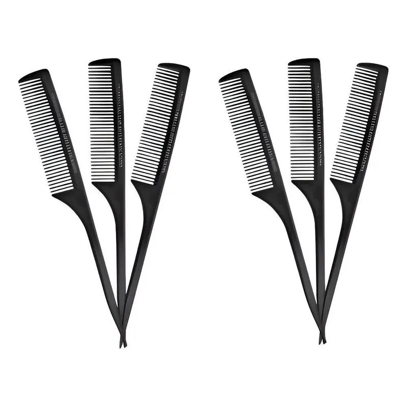 Pente Nylon Anti Estático Cabo Fino Suporta 180º Kit 6 Unid