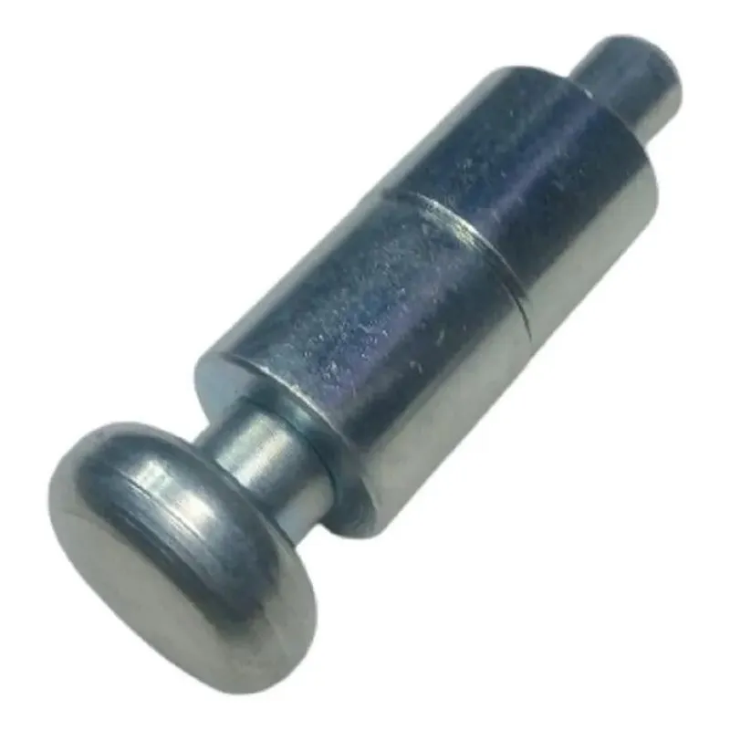 3x Puxador 2 Corpo Manipulo Redondo Aço Pino 8mm Zincado