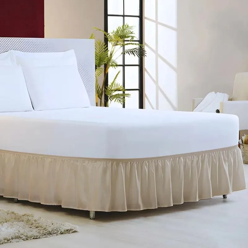 Saia Box Para Cama Casal Padrão Franzida - Prom Avelã