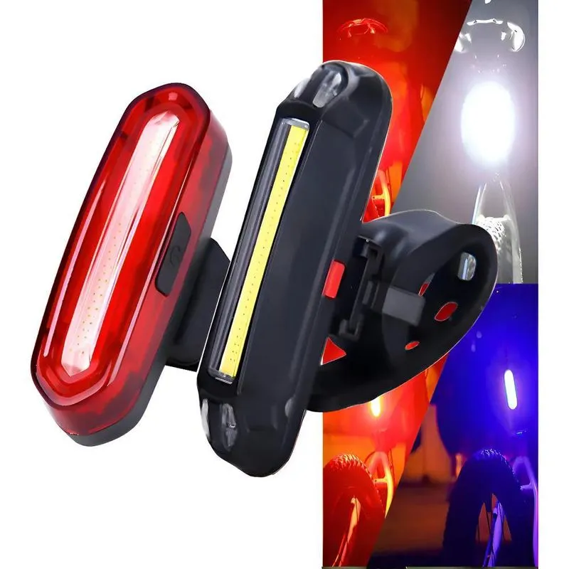 2x Lanterna Bicicleta Bike Recarregável Usb Frontal Traseiro