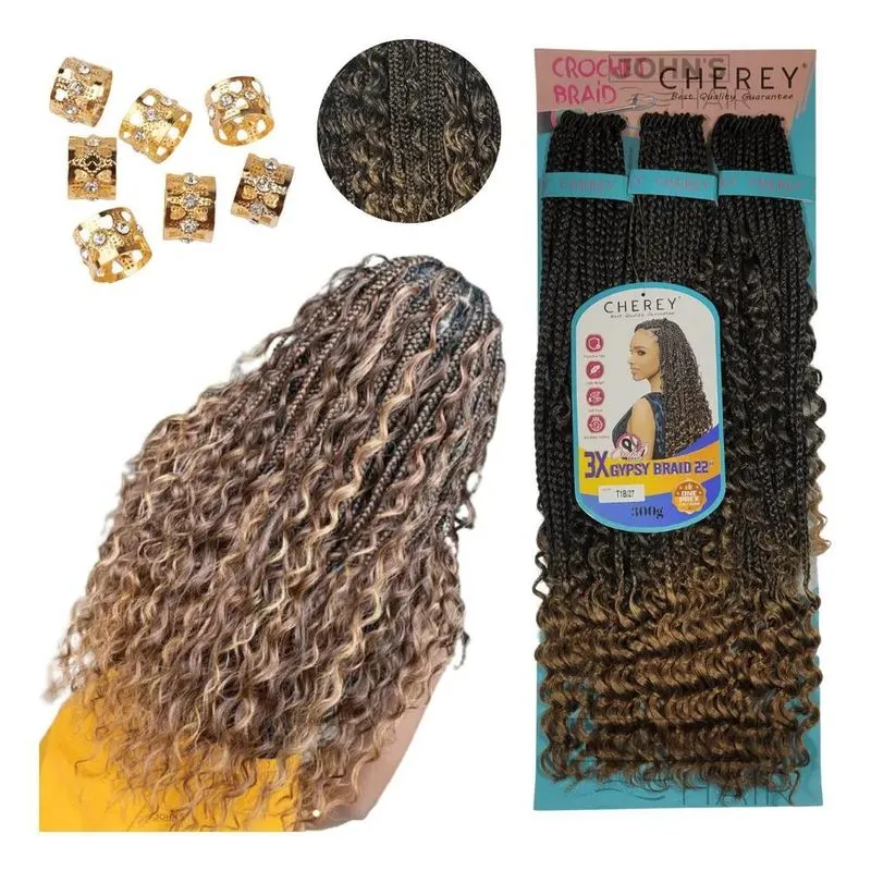 10x Cabelo Sintético Cherey Pronto P Colocação Gypsy 3x Cro