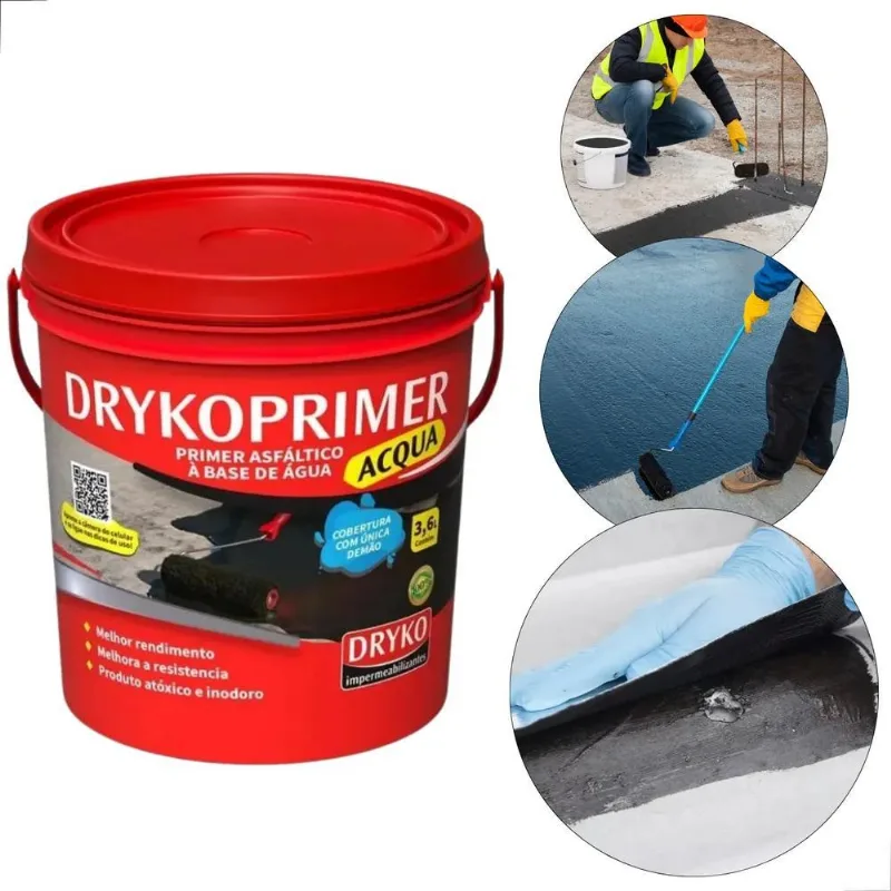 3x Primer Manta Liquida Asfáltico 3,6l(emulsão Asfáltica) Dr