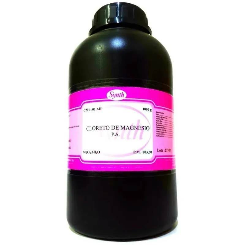 5x Cloreto De Magnésio Pa Synth 1kg Com Laudo De Qualidade N