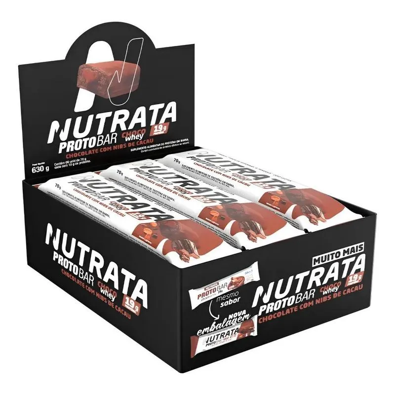 Suplemento En Barra Nutrata Proteínas Sabor Choco Whey X 70g
