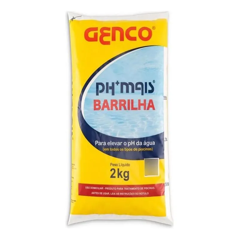 5x Elevador De Ph Granulado Genco E Barrilha 2kg Para Piscin