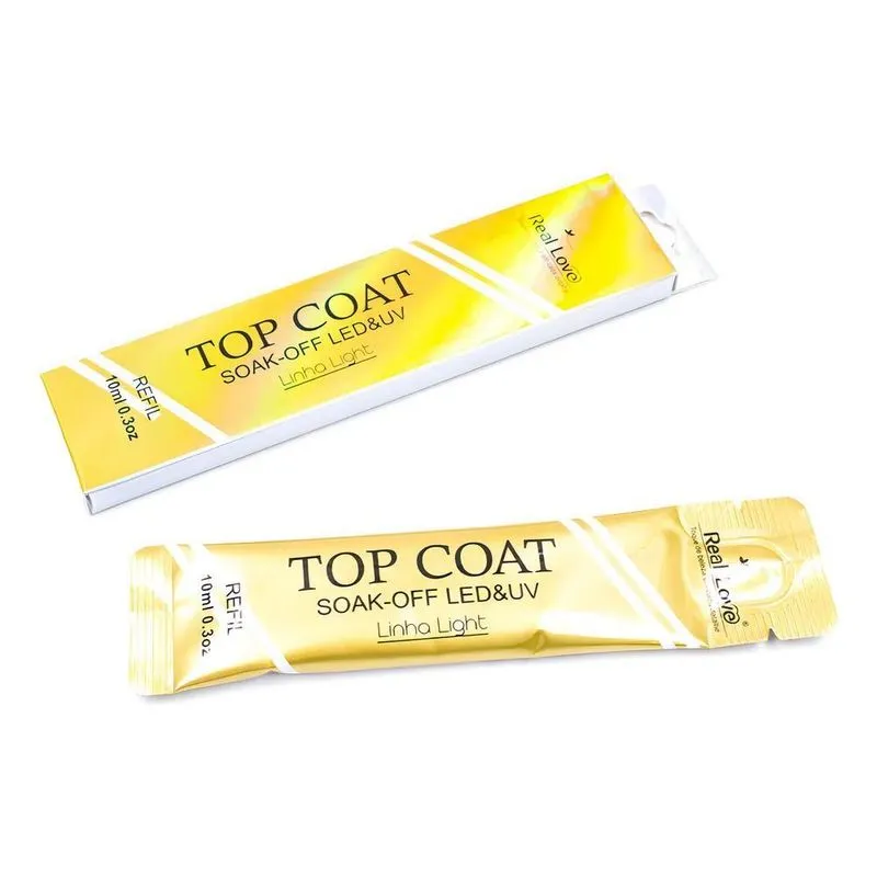 5x Refil Top Coat Linha Light 10ml - Real Love