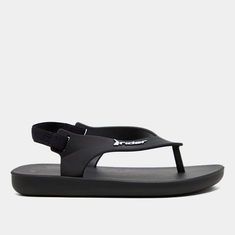 Chinelo Infantil Grendene Feel - Menino - Preto+Branco