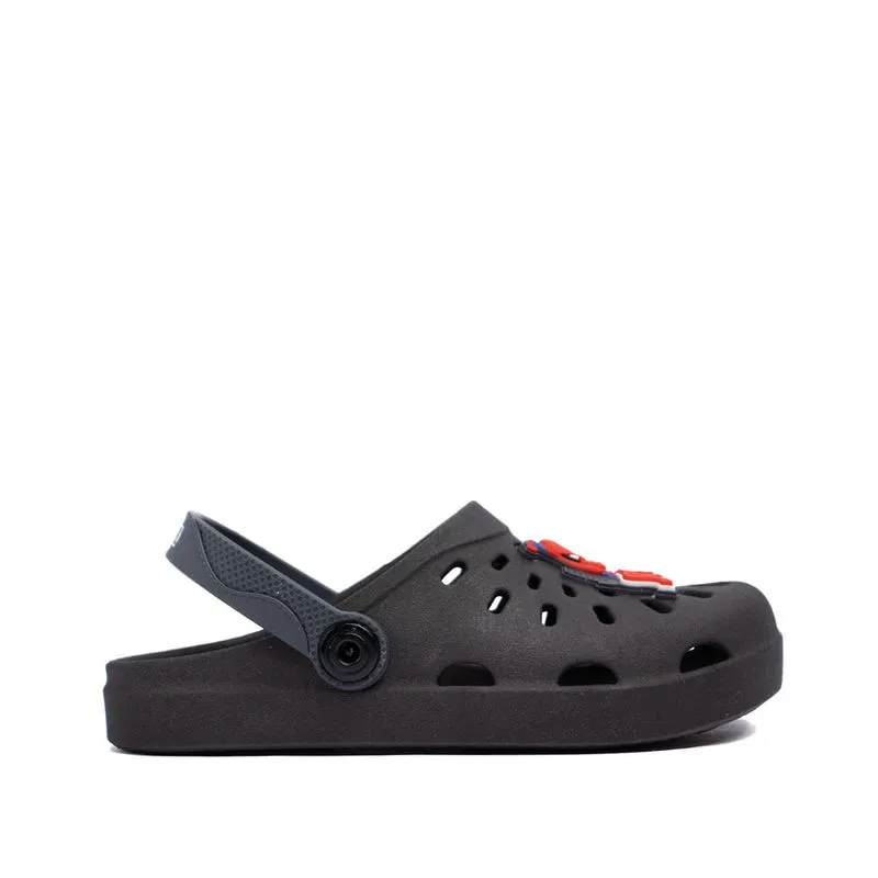 Sandália Babuche Infantil Grendene Marvel Walkers Preto/vermelho - 32