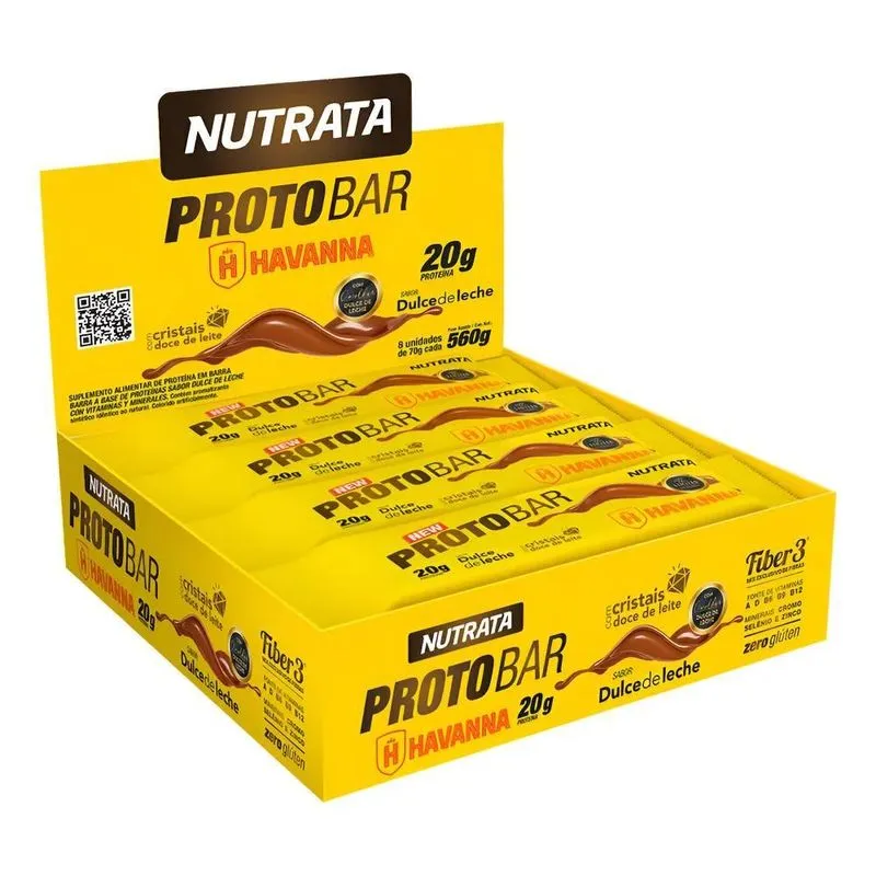 Protobar Havanna Sabor Doce De Leite - Caixa Com 8 Unidades
