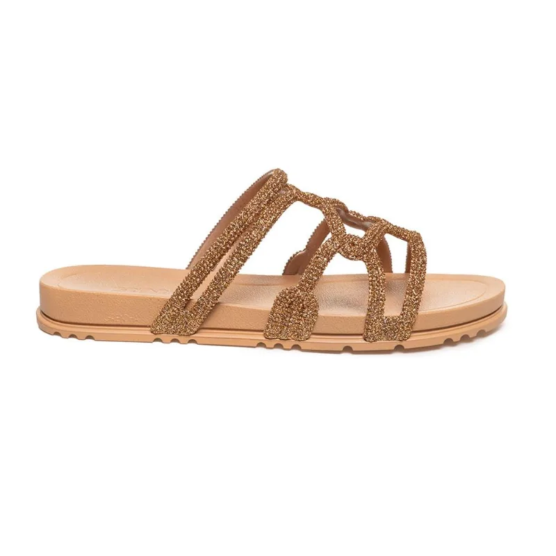 Rasteira Papete Dourado Grendha Slide Feminino Dourado - 38