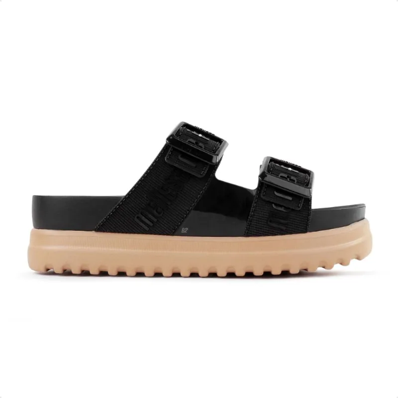 Sandália Melissa Cozy Slide M Lover Platform Feminina 38 / Preto / Bege