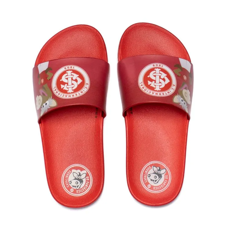 Chinelo Slide Infantil Grendene Cavalinho do Fantástico Internacional Vermelho - 30