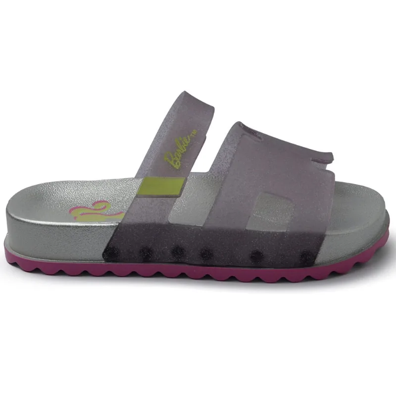 Chinelo Infantil Grendene Feminino Slide Barbie Glam 24 23200 BH610PTA/ROSA GLITER 28