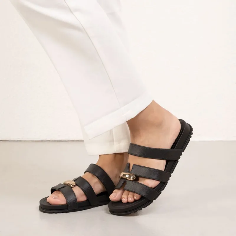 Chinelo Preto Grendha Slide Feminino Preto - 35