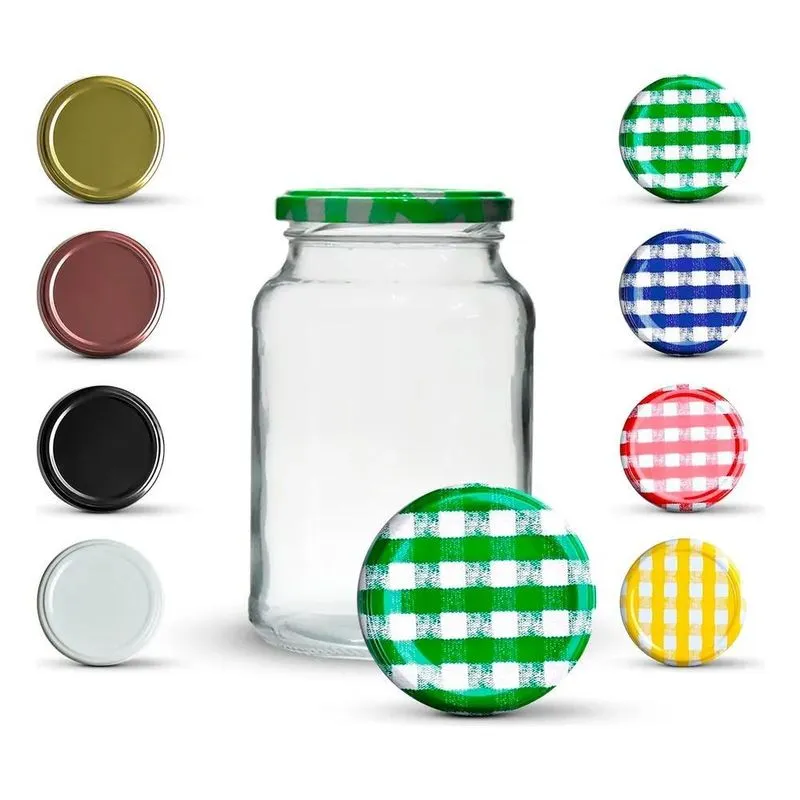 2x 15 Potes De Vidro Conserva 600ml + Tampas Metálicas E Lac