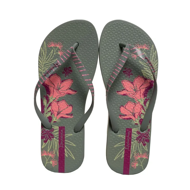 Chinelo Feminino Ipanema Verde Antiderrapante VERDE/VERDE/ROSA - 35