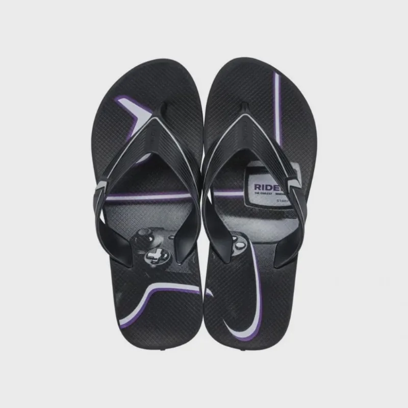 Chinelo Rider Dask De Dedo Casual Masculino Preto Roxo