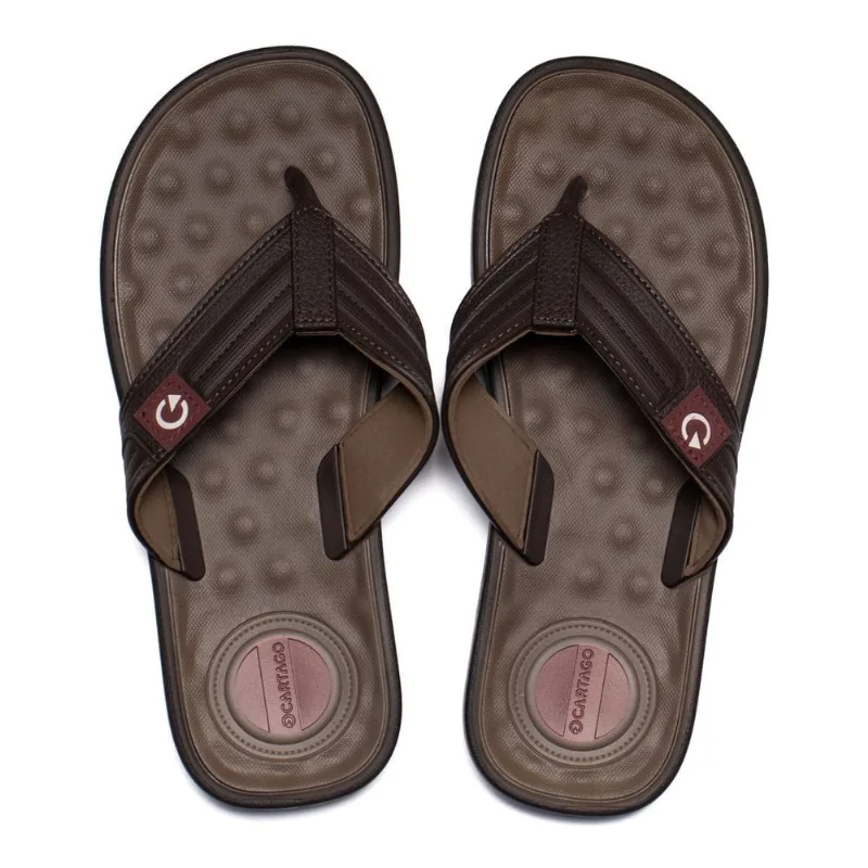 Chinelo Masculino Cartago Alabama Tiras Largas Marrom/Vinho - 40