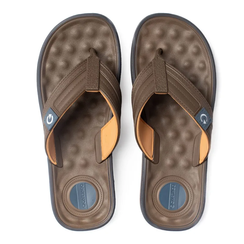 Chinelo Masculino Cartago Alabama Tiras Largas Marrom/Bege - 45
