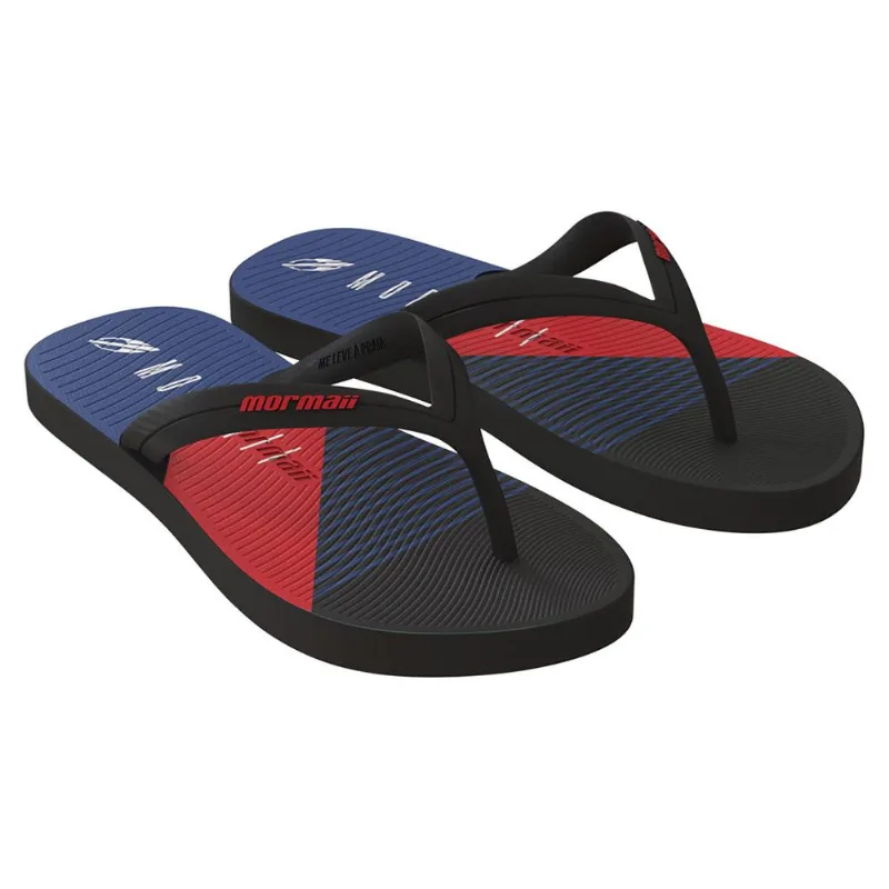 Chinelo Mormaii tropical adulto Preto-azul-vermelho 43-44