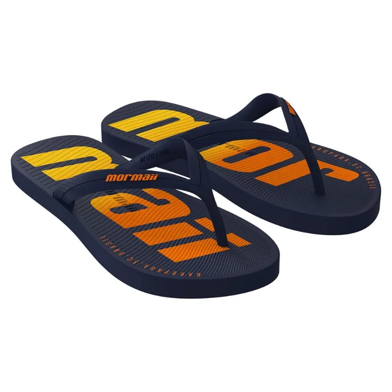 Chinelo Mormaii tropical adulto Azul-amarelo 41-42