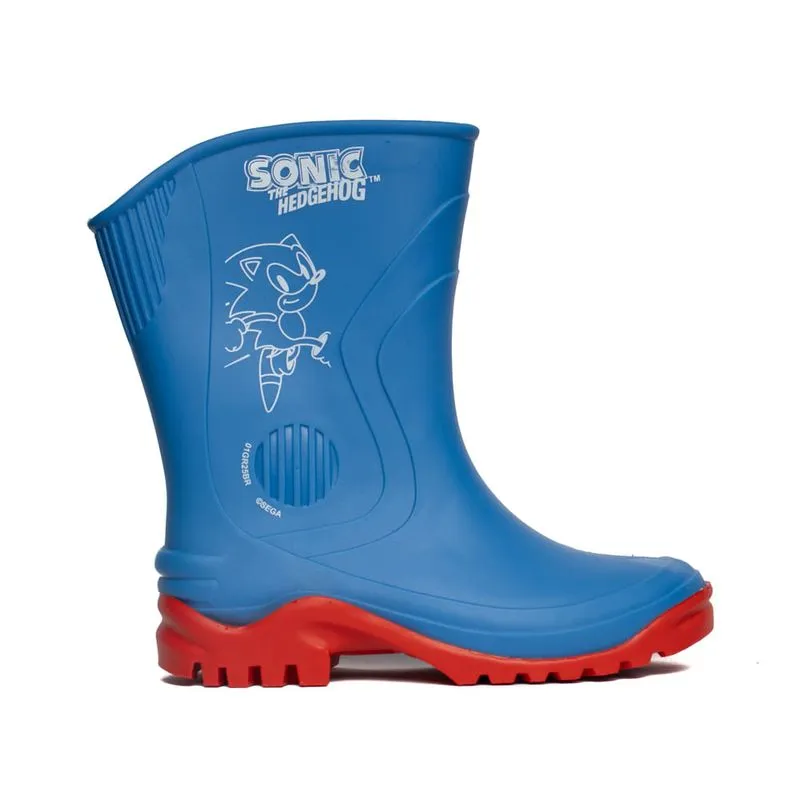 Bota Galocha Infantil Grendene Sonic Azul/Vermelho - 31