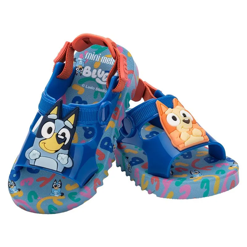 Mini Melissa Hop + Bluey Baby 36176 AZUL/LARANJA 26/27