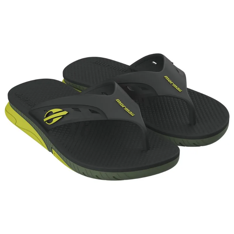Chinelo Mormaii swap dedo adulto Preto-verde 42