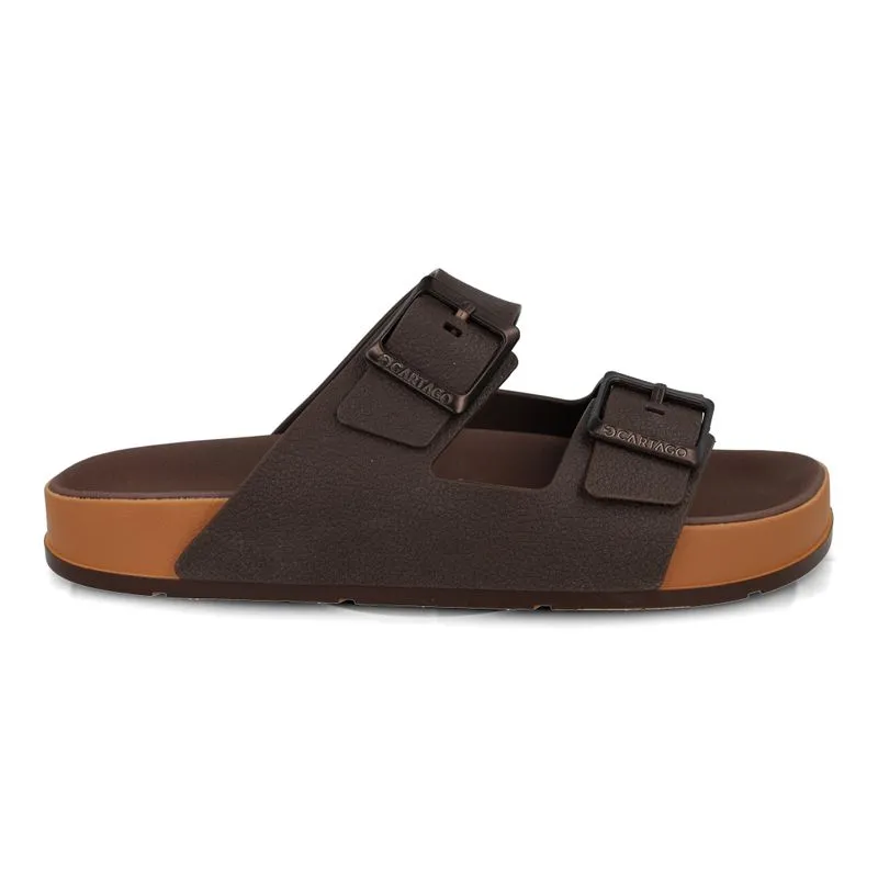 Chinelo Slide Cartago Milão Plus Marrom Masculino 42