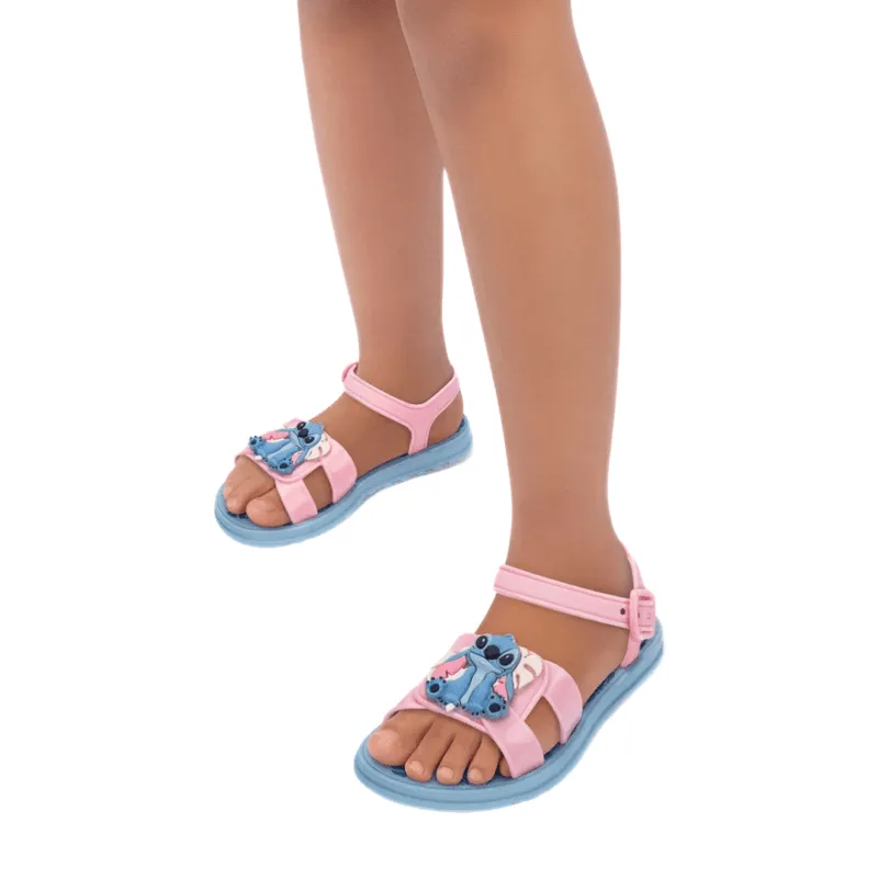 Sandália Azul Grendene Kids Stitch Pet Shop Infantil AZUL/ROSA GLITTER - 23