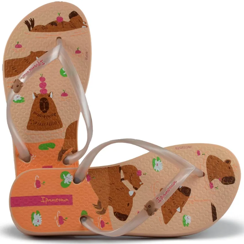 Chinelo Infantil Ipanema Feminino Hype 25 27388 BN771 BEGE/PEROL/RSA 23/24