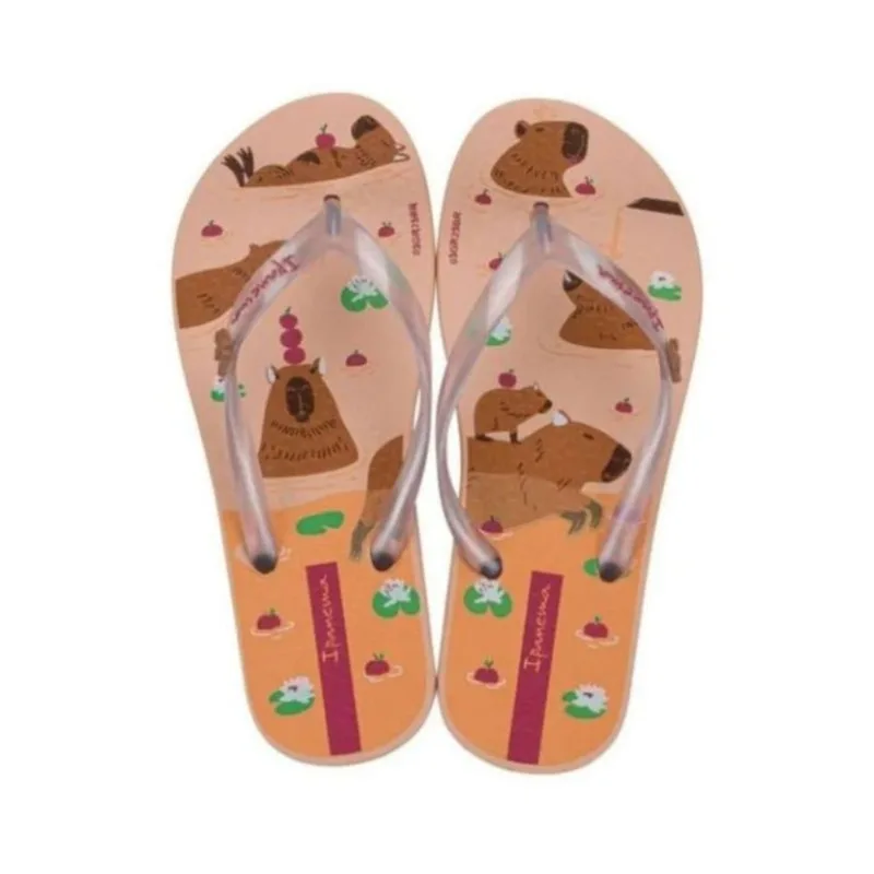 Chinelo Ipanema Hipe Capivara Infantil Bege 33/34 IPANEMA HIPE CAPIVARA INF 33/34 BGE/PER