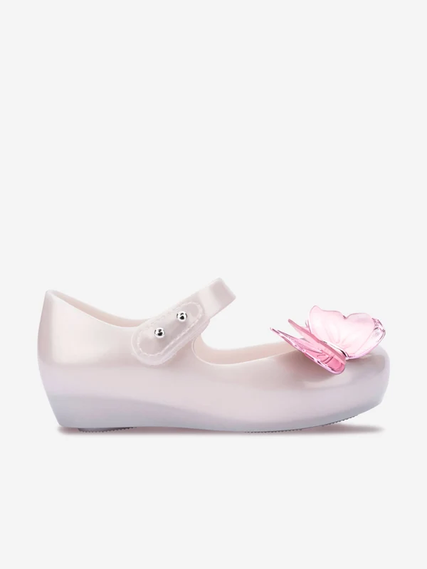 Mini Melissa Girls Ultragirl Fly III Ballerinas in White White / EU 22 - 23 UK 6