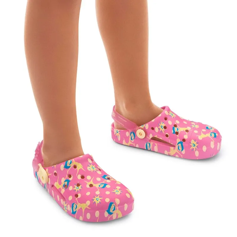 Babuche Infantil Grendene Kids Casual Rosa Com Glitter 29