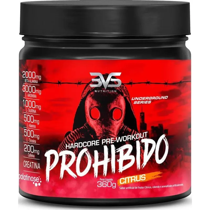 10x Prohibido Pré Treino 360g - Sabor: Citrus - A Combinação