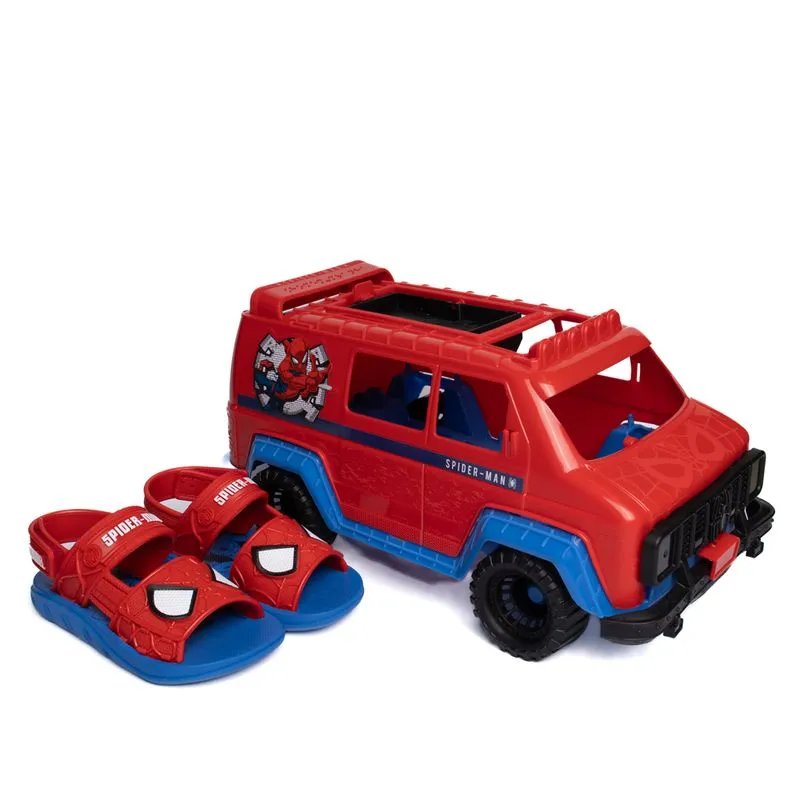 Sandália Infantil Grendene Homem-Aranha Furgão Azul/Vermelho - 26