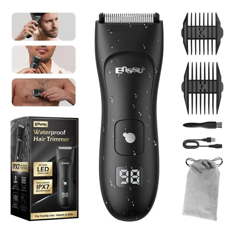 3x Aparador De Pelos Masculino Corpo E Barba, Resistente À Á