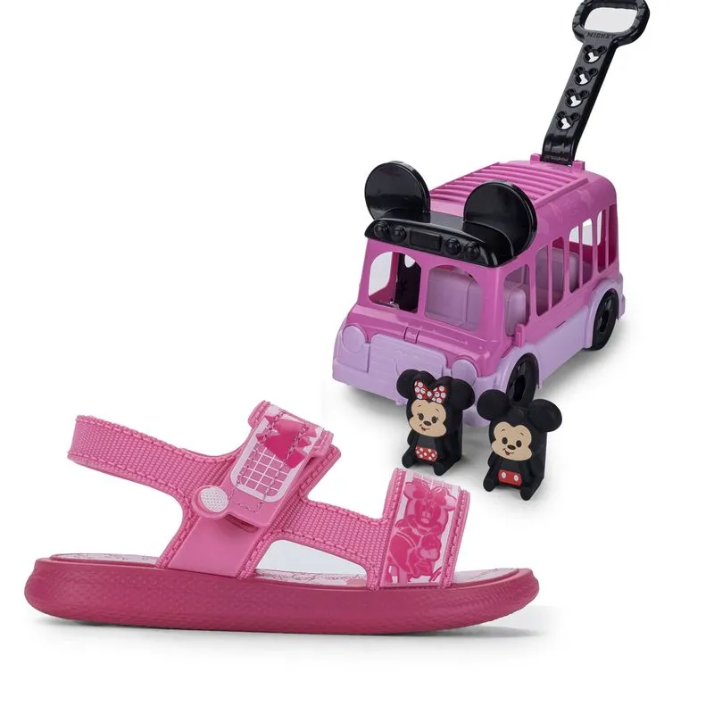 Sandália Grendene Kids + Carrinho Infantil Rosa ROSA/ROSA - 20
