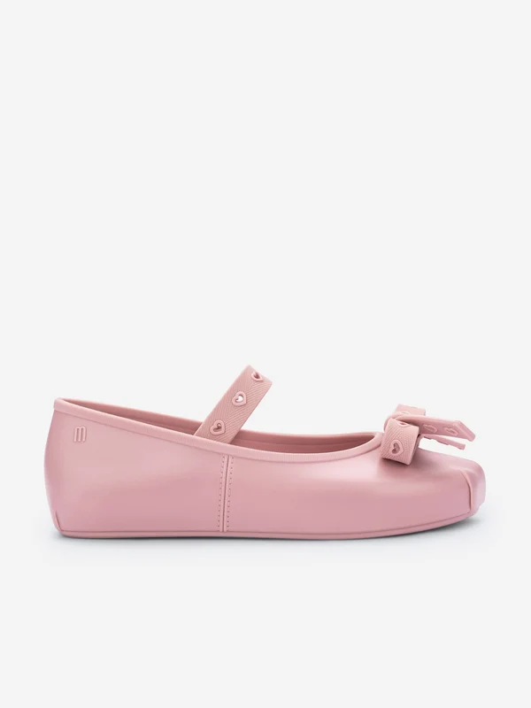 Mini Melissa Girls Sophie Crush Ballerinas in Pink Pink / EU 19 - 20 UK 4