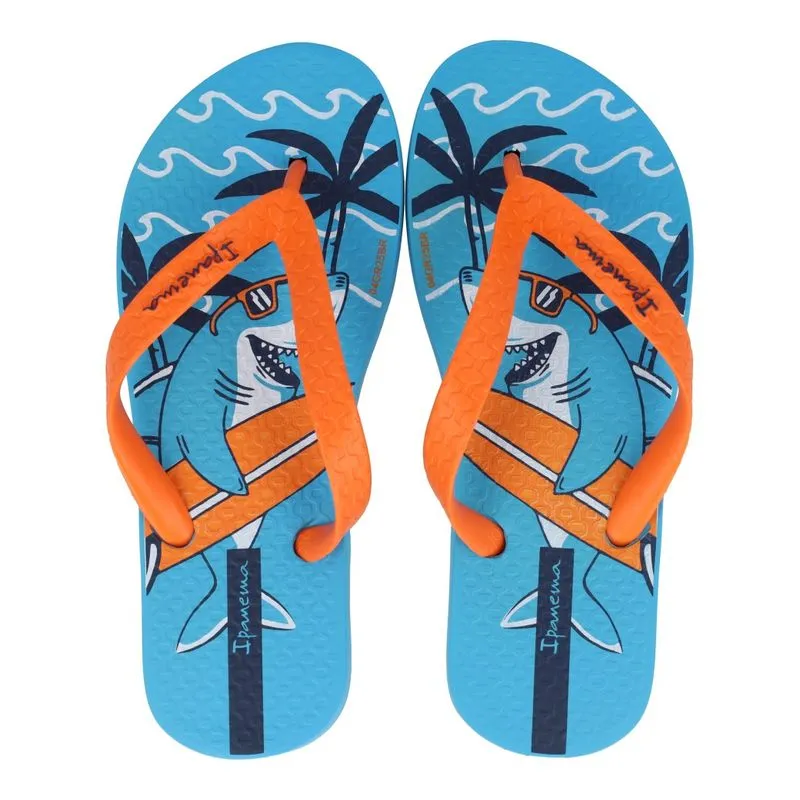 Chinelo Infantil Ipanema Azul e Laranja Fantasia Antiderrapante AZUL/LARANJA - 33