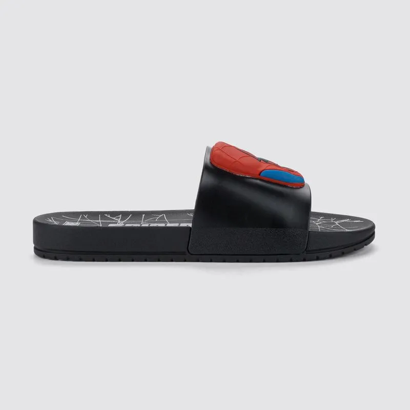 Chinelo Slide Infantil Homem Aranha View III Grendene Preto - BR 30