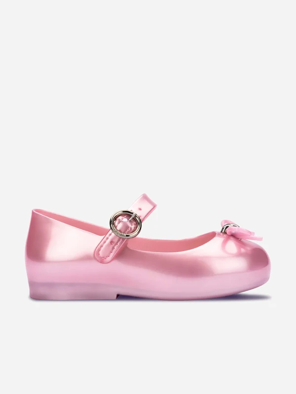 Mini Melissa Girls Sweet Love Ballerinas in Pink Pink / EU 28 - 29 UK 10