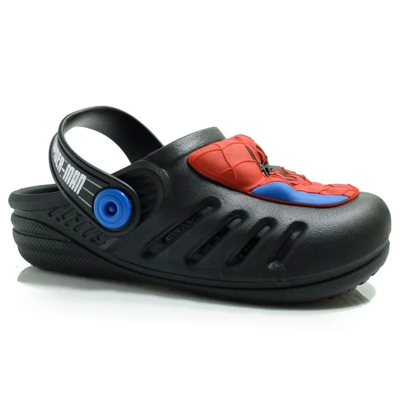 Babuche Infantil Grendene Homem Aranha Preto 23311 25