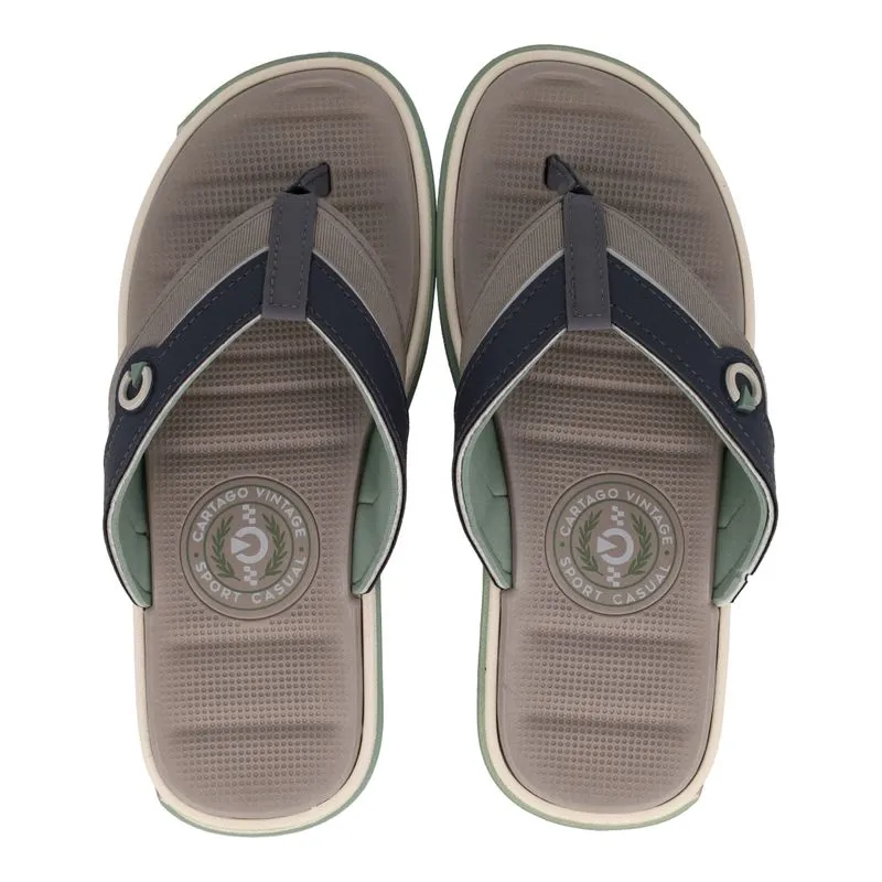 Chinelo Cartago Vintage Masculino Borracha Verde e Cinza VERDE/CINZA/BASALTO - 40