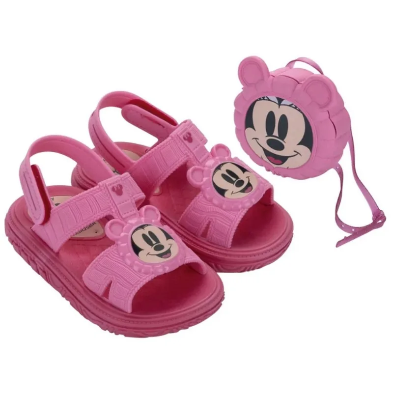 Sandália Menina Grendene Kids Disney Com Bolsa Rosa 23224 21 / Rosa